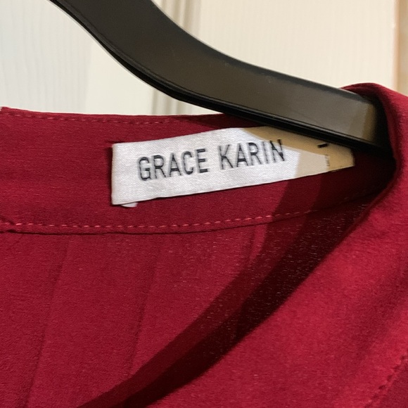 Grace Karin dress. Large. Pleated Chiffon. Flowy. For wedding. Midi. Ruffle. - Picture 4 of 10